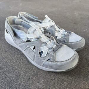 EARTH ORIGINS ADJUSTABLE FISHERMAN SPORT SANDALS Size 9.5 Frost Grey NWOB